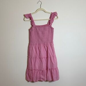 J.Crew Factory Pink Striped Ruffled Dress
